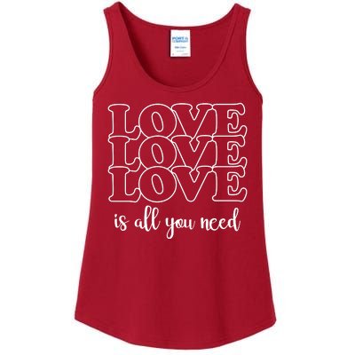 Love Is All You Need Ladies Essential Tank