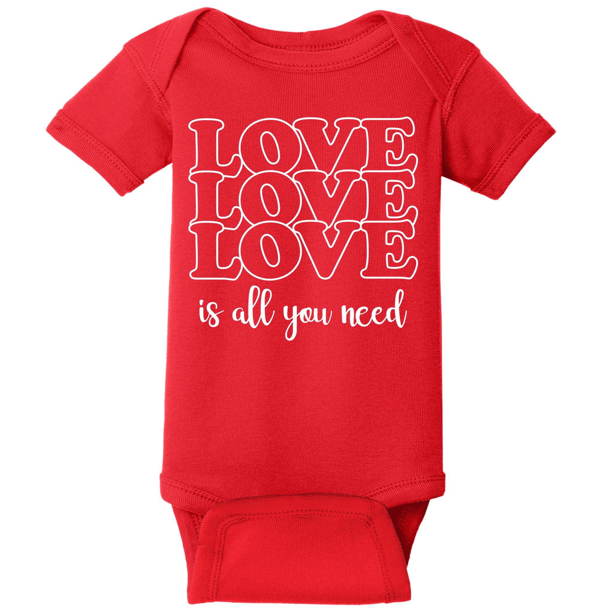 Love Is All You Need Baby Bodysuit