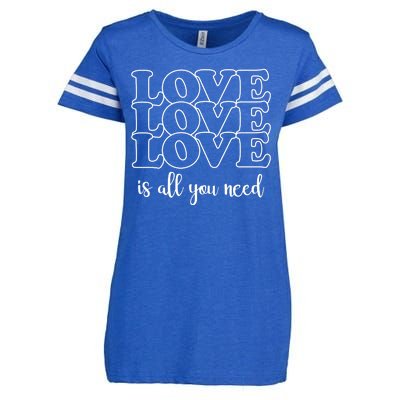 Love Is All You Need Enza Ladies Jersey Football T-Shirt