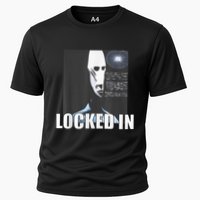 Locked In Alien Funny Extraterrestrial Alien Meme Cooling Performance Crew T-Shirt