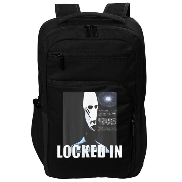 Locked In Alien Funny Extraterrestrial Alien Meme Impact Tech Backpack