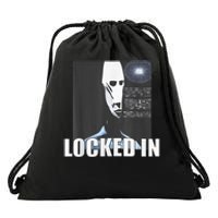 Locked In Alien Funny Extraterrestrial Alien Meme Drawstring Bag