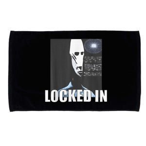 Locked In Alien Funny Extraterrestrial Alien Meme Microfiber Hand Towel