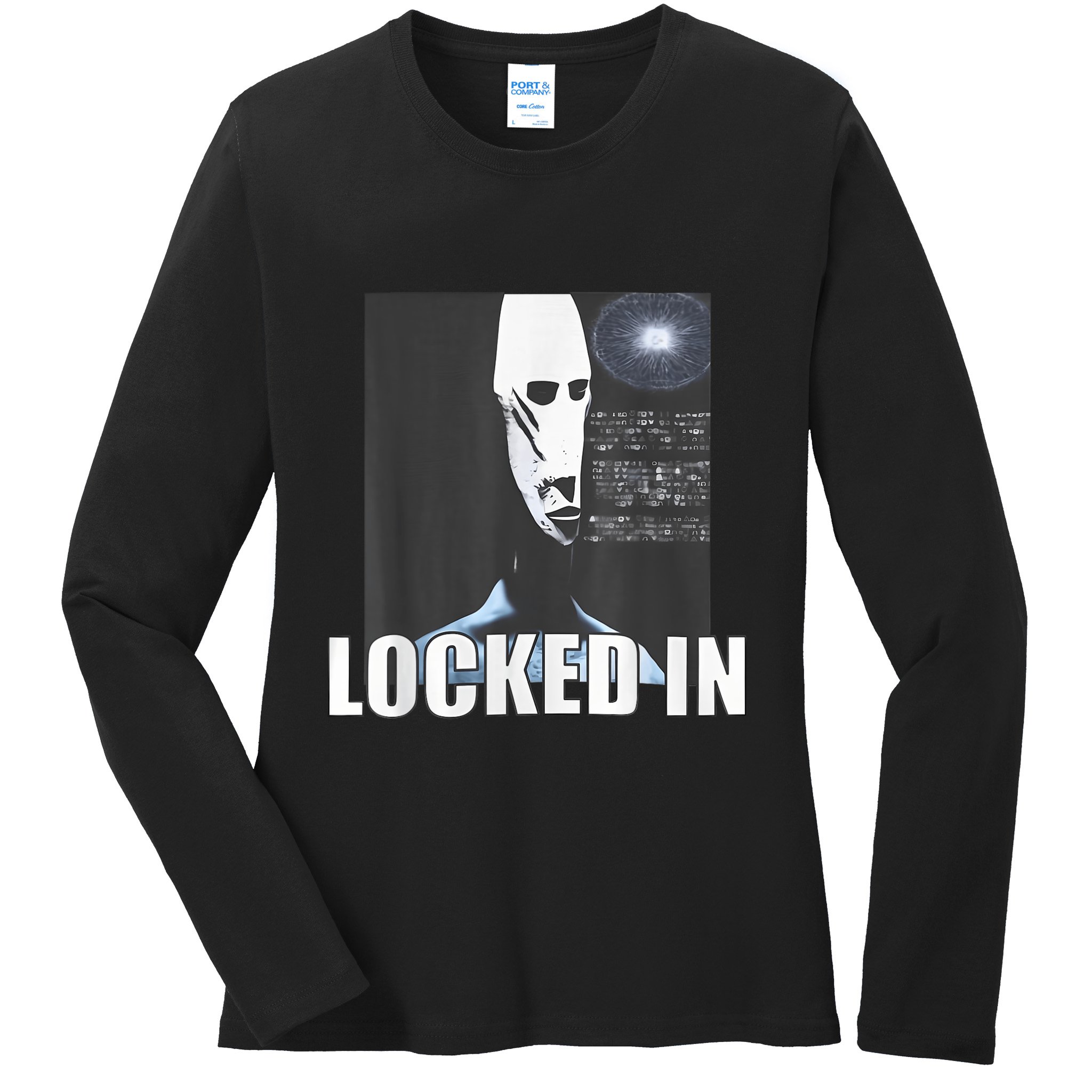 Locked In Alien Funny Extraterrestrial Alien Meme Ladies Long Sleeve Shirt
