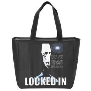 Locked In Alien Funny Extraterrestrial Alien Meme Zip Tote Bag