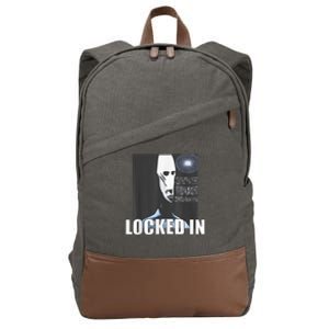 Locked In Alien Funny Extraterrestrial Alien Meme Cotton Canvas Backpack