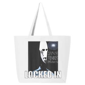 Locked In Alien Funny Extraterrestrial Alien Meme 25L Jumbo Tote