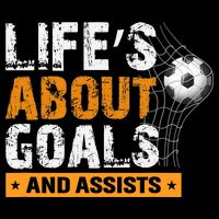 Life Is About Goals And Assists Soccer Player Sports Futbol City Backpack