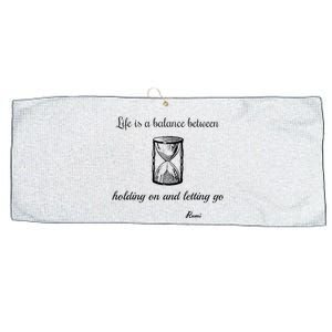 Life Is A Balance Rumi Quote Large Microfiber Waffle Golf Towel