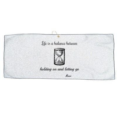 Life Is A Balance Rumi Quote Large Microfiber Waffle Golf Towel