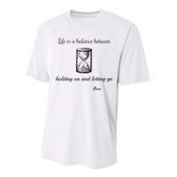 Life Is A Balance Rumi Quote Performance Sprint T-Shirt