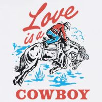 Love Is A Cowboy Funny Cowboy Poster