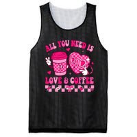 Love Is All You Need Valentines Day Coffee Lover Mesh Reversible Basketball Jersey Tank