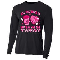 Love Is All You Need Valentines Day Coffee Lover Cooling Performance Long Sleeve Crew