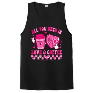 Love Is All You Need Valentines Day Coffee Lover PosiCharge Competitor Tank