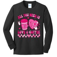 Love Is All You Need Valentines Day Coffee Lover Kids Long Sleeve Shirt