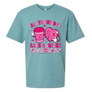 Love Is All You Need Valentines Day Coffee Lover Sueded Cloud Jersey T-Shirt