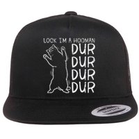 Look Im A Hooman Dur Dur Funny Cat Human Flat Bill Trucker Hat