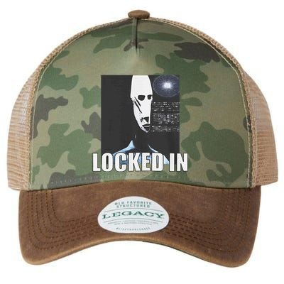 Locked In Alien Funny Extraterrestrial Alien Meme Legacy Tie Dye Trucker Hat