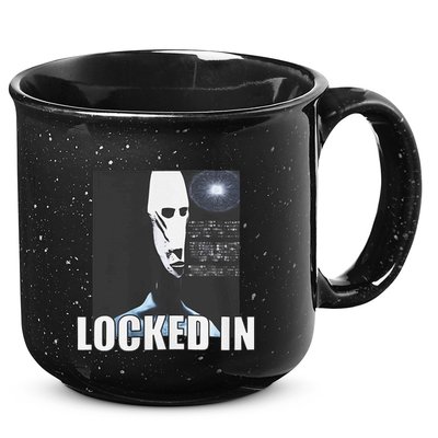 Locked In Alien Funny Extraterrestrial Alien Meme 15oz Campfire Ceramic Mug
