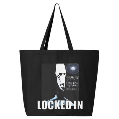 Locked In Alien Funny Extraterrestrial Alien Meme 25L Jumbo Tote