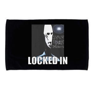 Locked In Alien Funny Extraterrestrial Alien Meme Microfiber Hand Towel