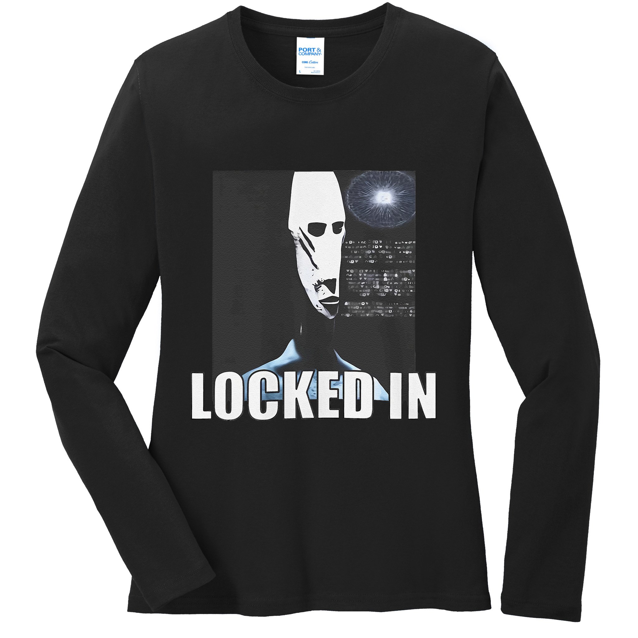 Locked In Alien Funny Extraterrestrial Alien Meme Ladies Long Sleeve Shirt