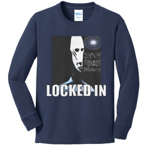 Locked In Alien Funny Extraterrestrial Alien Meme Kids Long Sleeve Shirt