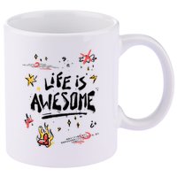 Life Is Awesome Rockstar 11oz C Handle Ceramic Mug