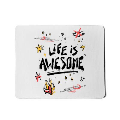 Life Is Awesome Rockstar Mousepad