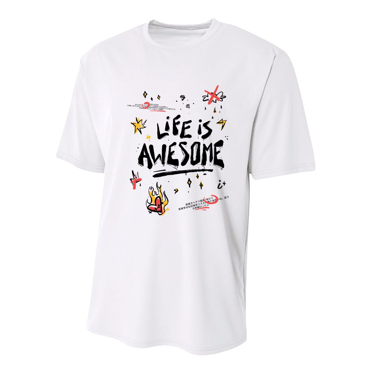 Life Is Awesome Rockstar Youth Performance Sprint T-Shirt