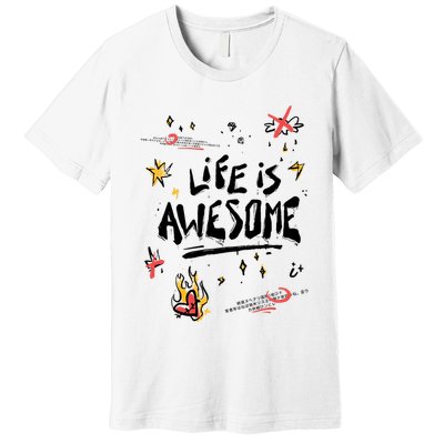 Life Is Awesome Rockstar Premium T-Shirt