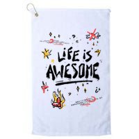 Life Is Awesome Rockstar Platinum Collection Golf Towel