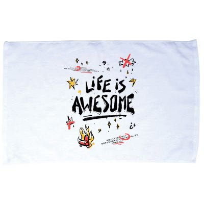 Life Is Awesome Rockstar Microfiber Hand Towel