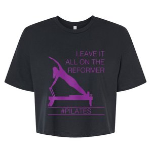 Leave It All On The Reformer, #Pilates Fitness Bella+Canvas Jersey Crop Tee