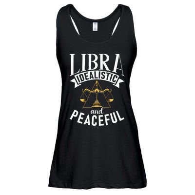 Libra Idealistic And Peaceful Zodiac Astronomy Nature Lover Ladies Essential Flowy Tank