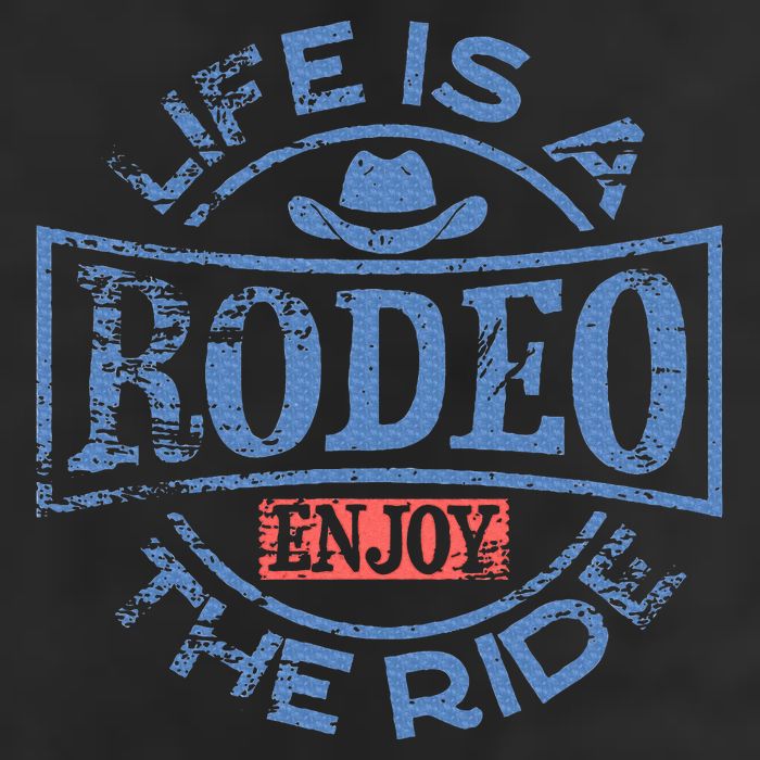Life Is A Rodeo Bull Fighter Cowboy Longhorn Bull Riding Cool Comfort Performance Bucket Hat