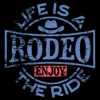 Life Is A Rodeo Bull Fighter Cowboy Longhorn Bull Riding Tank Top