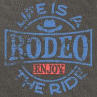 Life Is A Rodeo Bull Fighter Cowboy Longhorn Bull Riding Cotton Canvas Backpack