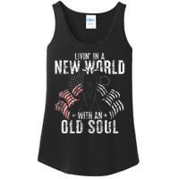 Livin In A New World With An Old Soul Ladies Essential Tank