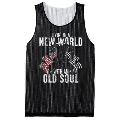 Livin In A New World With An Old Soul Mesh Reversible Basketball Jersey Tank