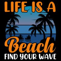 Life Is A Beach Cropped Pullover Crew