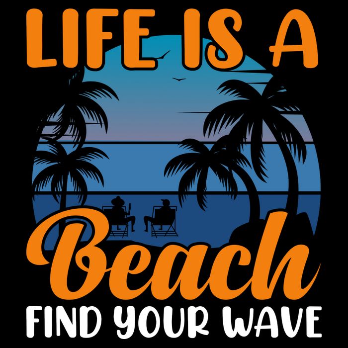 Life Is A Beach Cropped Pullover Crew