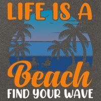 Life Is A Beach Cotton Canvas Backpack