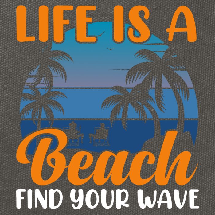 Life Is A Beach Cotton Canvas Backpack