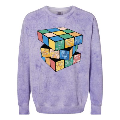 Life In A Playing Cube Colorblast Crewneck Sweatshirt