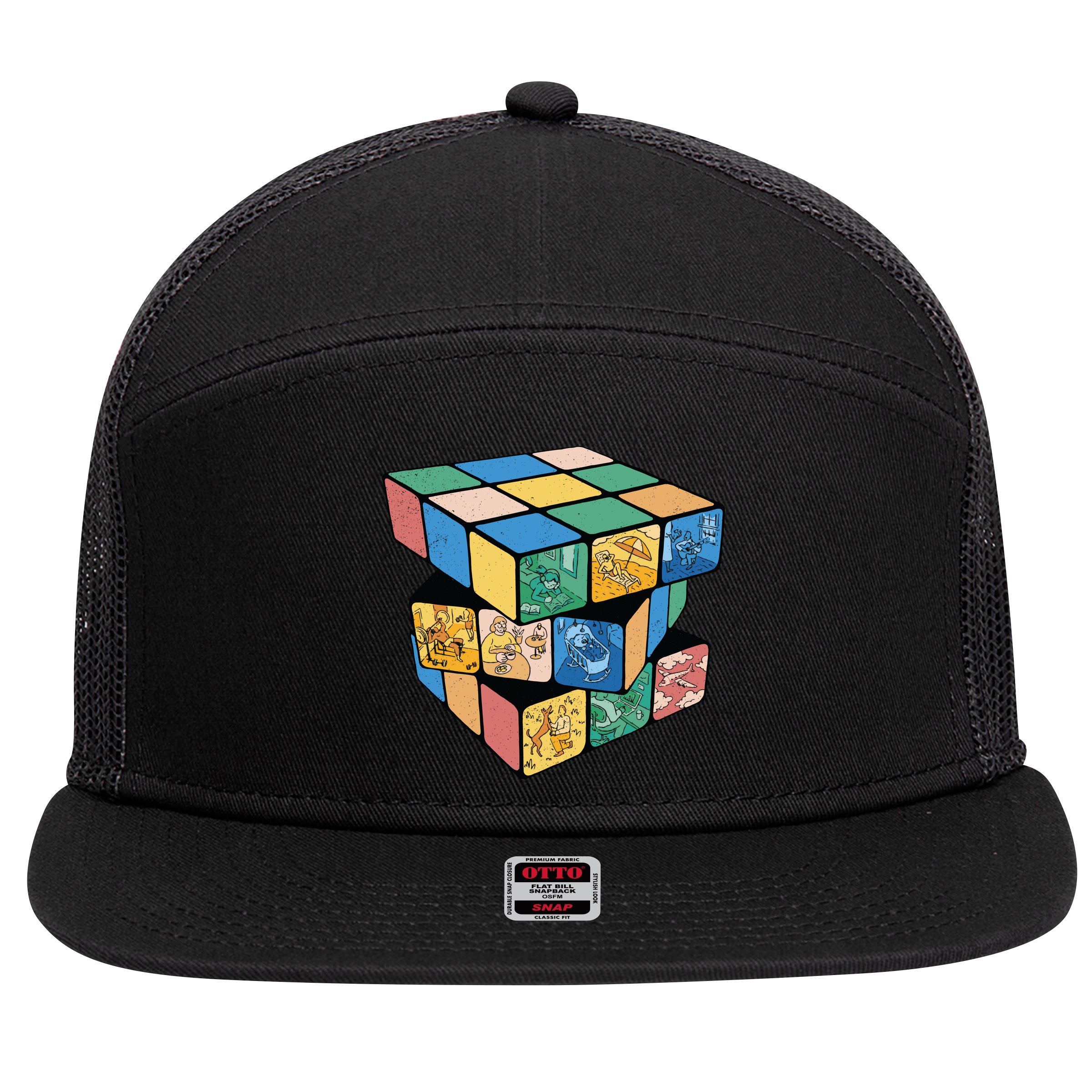 Life In A Playing Cube 7 Panel Mesh Trucker Snapback Hat