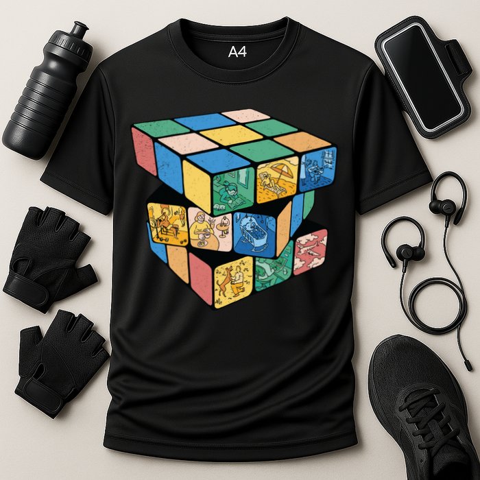 Life In A Playing Cube Performance Shirt