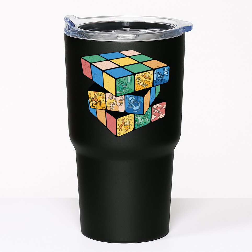 Life In A Playing Cube Tumbler