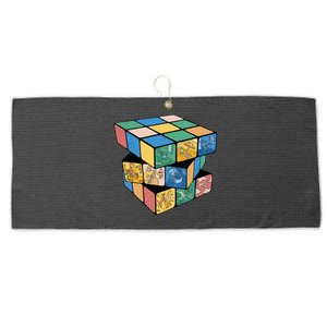 Life In A Playing Cube Large Microfiber Waffle Golf Towel